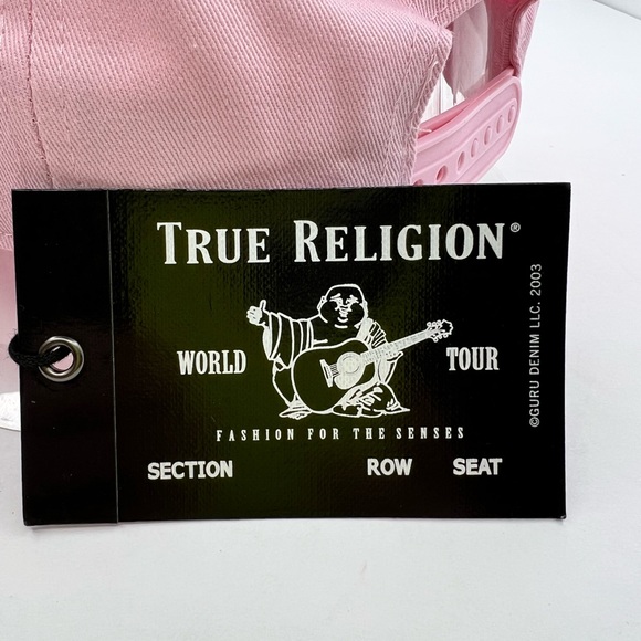 TRUE RELIGION UNISEX CAP/HAT, THE COLOR IS "PINK/GREY,” ADJUSTABLE BACK STRAP - Picture 6 of 8